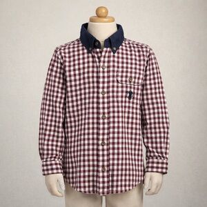 Duck Head Plaid Button Down Shirt Boys Size 8 Y2K Cotton Classic